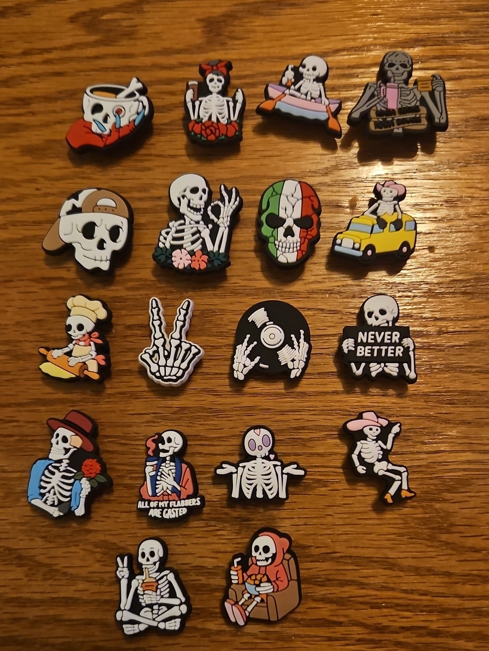 Skeleton Shoe Charms